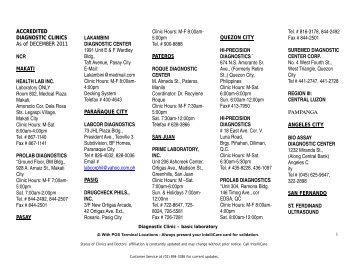 intellicare accredited clinics bacolod|Complete List .